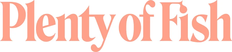 Plenty of Fish wordmark in salmon